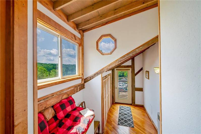 Apartment 2 has a quaint reading nook.