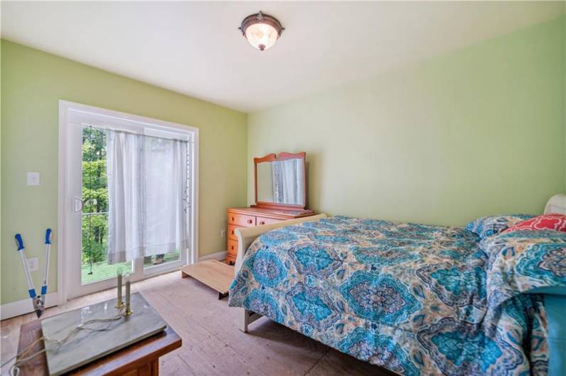 Second bedroom with new sliding glass door