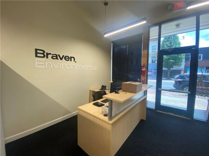 Front office space reception area