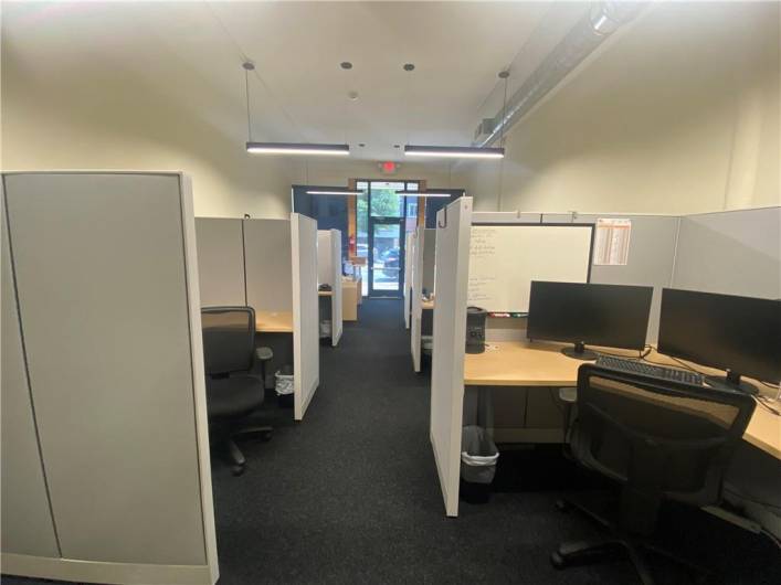 Built in cubicles if needed.