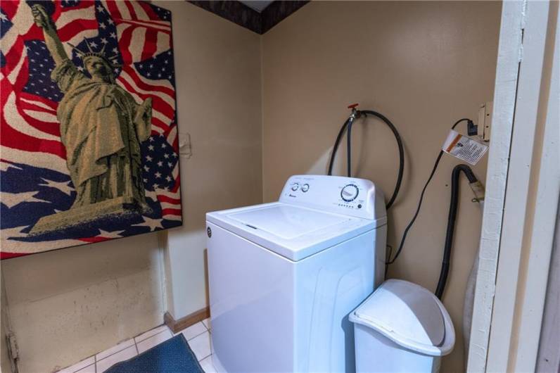 Washer in bathroom