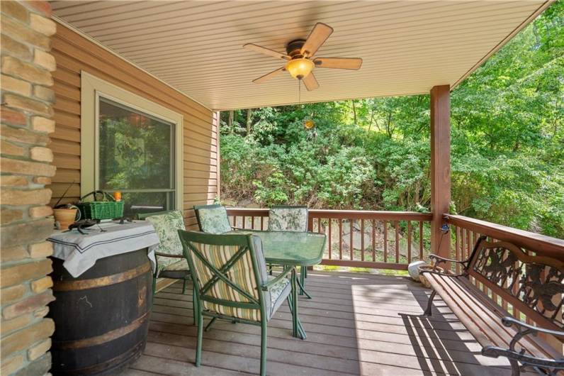Lots of Space to sit and enjoy the nature around you on your covered patio