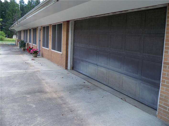 Garage and Patio Area