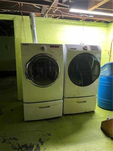 Washer and Dryer are included. The dryer has a sanitize cycle.