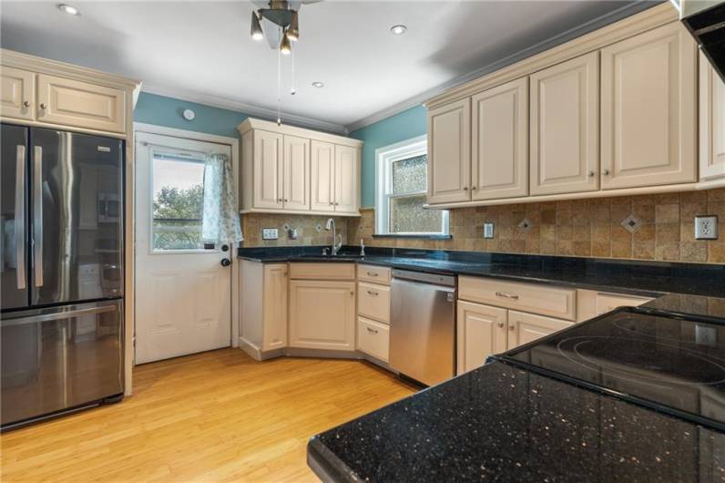 Stainless steel appliances bring a classy touch.
