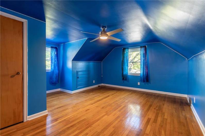 2nd bedroom -upstairs with hardwood floors.