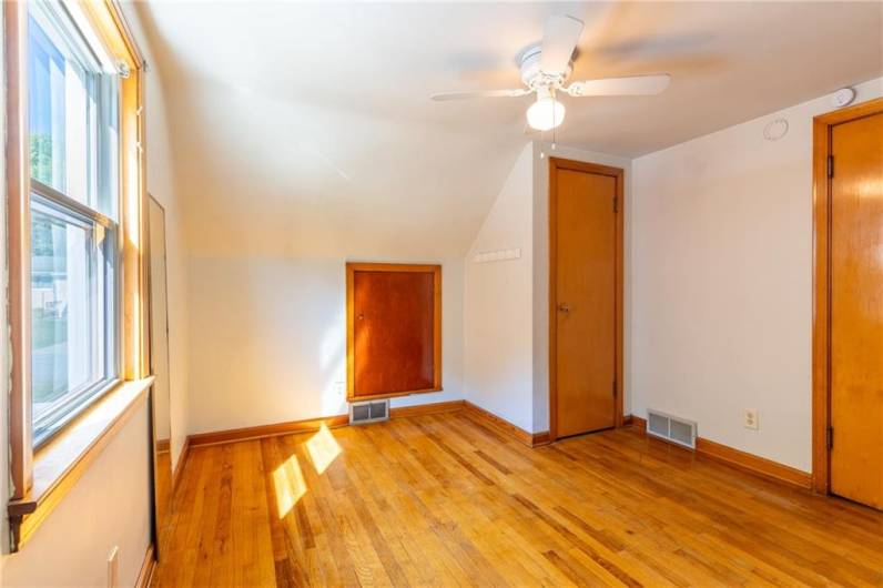 3rd bedroom - upstairs with hardwood floors.