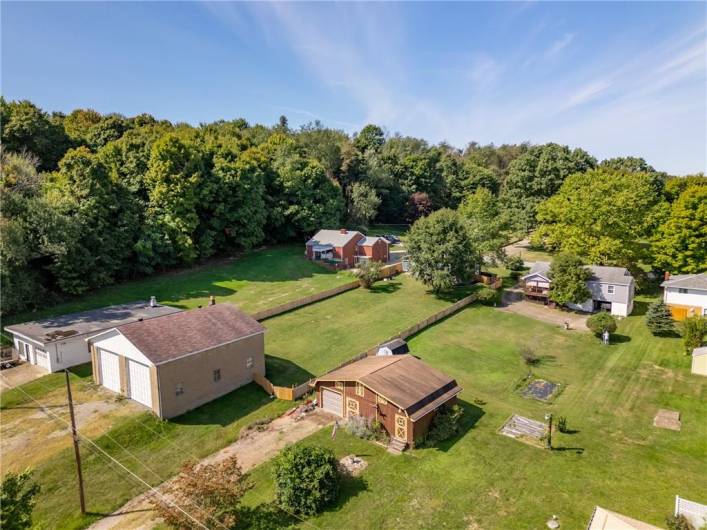Aerial photo of the property from the Carries Drive side.