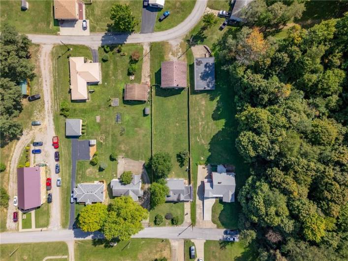 Bird's-eye view of the property.