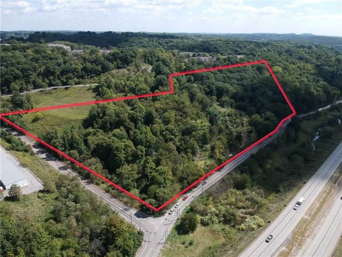 Another shot of the outline of the parcels