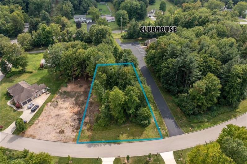 Lot 66 with Alexander Crossing in foreground, Clubhouse Lane on the right