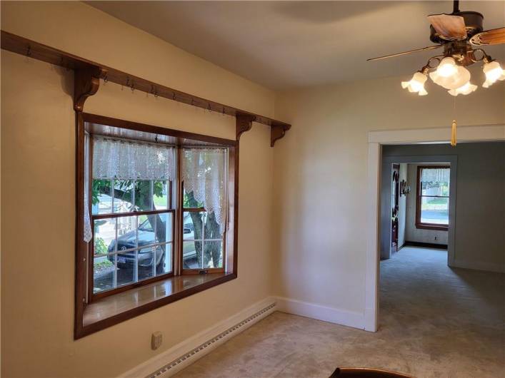 bay window in the dining room...