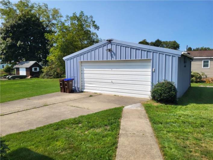 2-car detached garage...