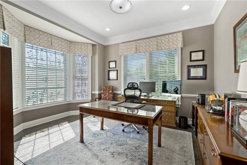 A light filled home office, with views of your pool, makes working from home seem a little better