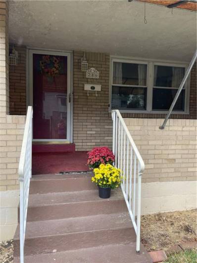 Shaded front porch