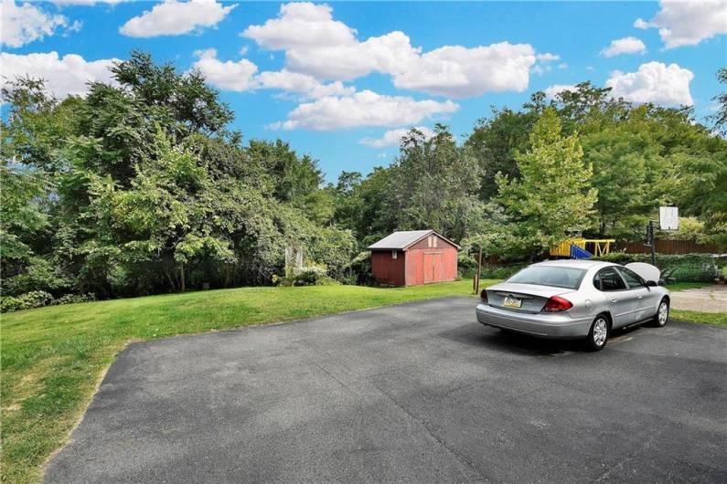 View into large back yard