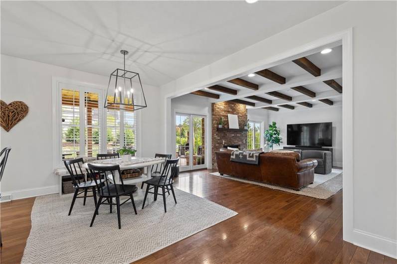 The eat-in Kitchen opens right into the Family Room.