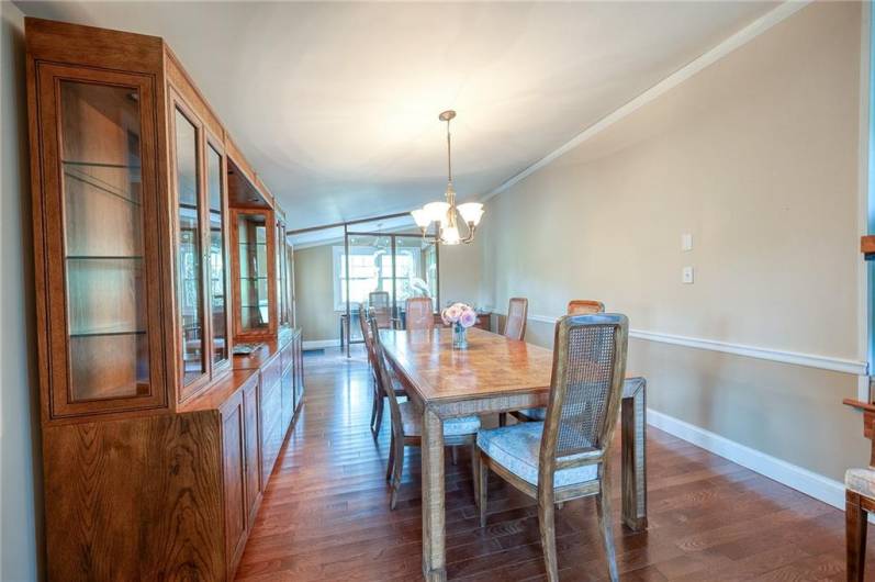 dining room with view of entry room