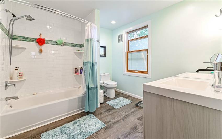 Supersized Fully Renovated Main Full Bath with Double Sink