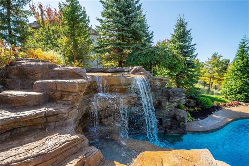 Imagine the soothing sound of the waterfall!