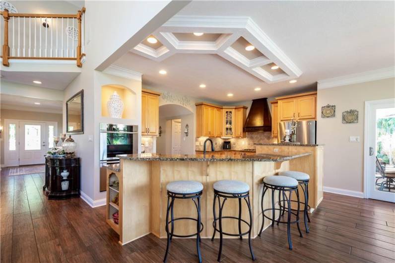 A large island, double Miele ovens & dishwasher make this kitchen a chef's dream.