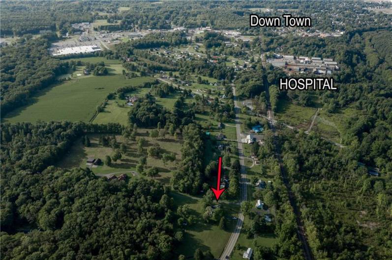 LOCATION TO TOWN AND HOSPITAL