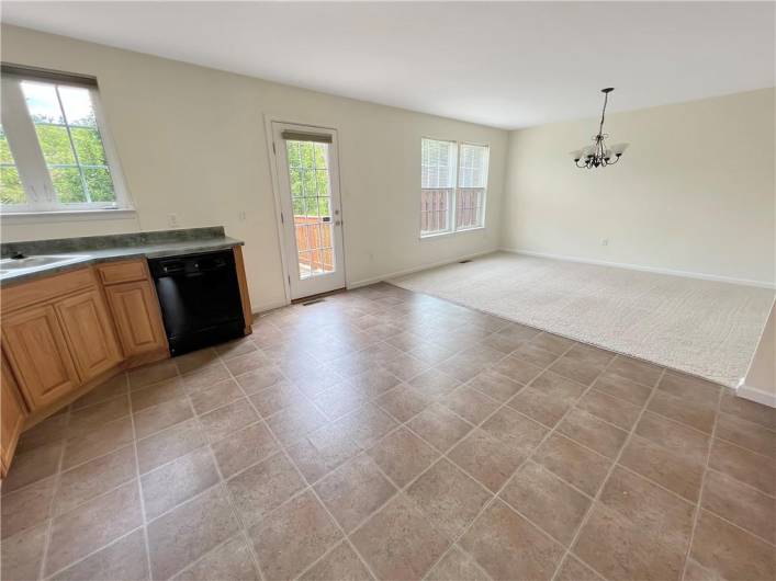 Kitchen and dining room.