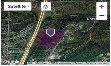 Satellite View of 18.28 Acres from Parcel Map