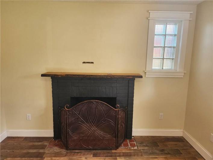 Living room with fireplace