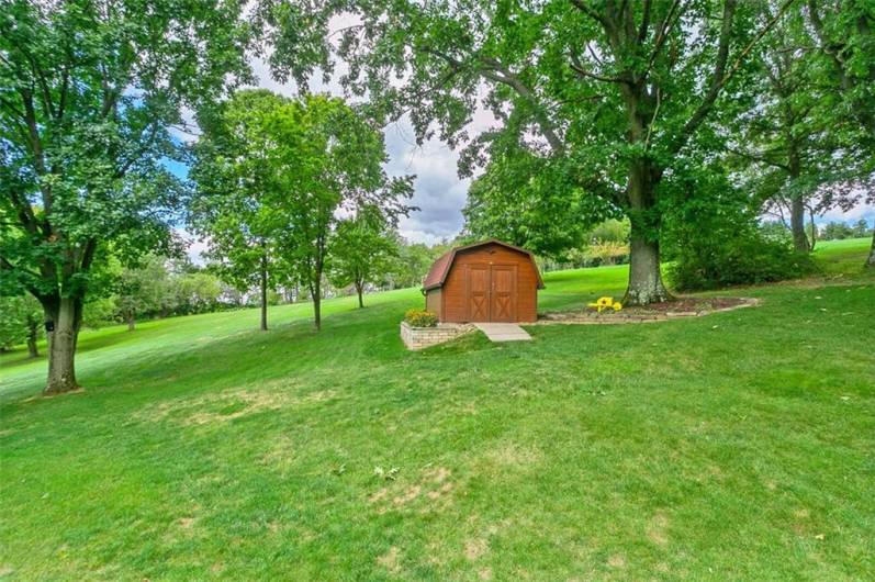 Shed located in rear yard