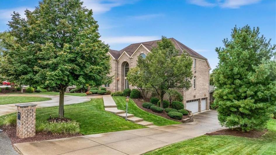 Ample parking with 3 car garage and new governors driveway.