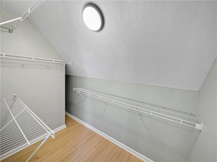 Walk in closet off the second bedroom.