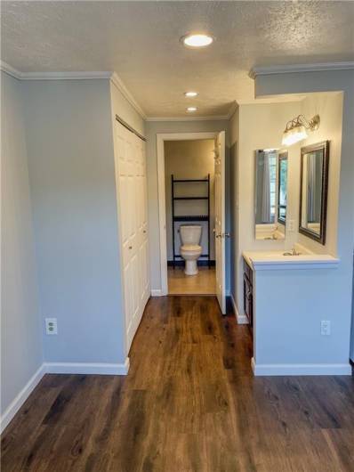 The primary bedroom has an entrance to the bathroom.