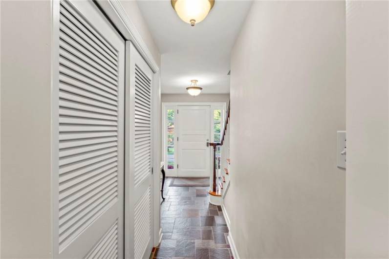 Detail of the Double Coat Closet in Foyer Entry.