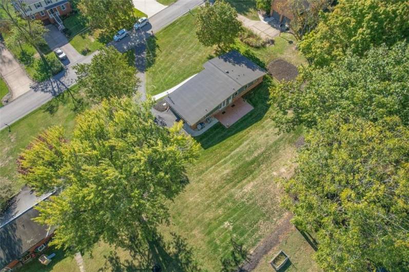 On top of the home, a beautiful aerial photo of 192 E Highland Drive!