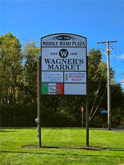 Large sign provides high visibility to passersby.