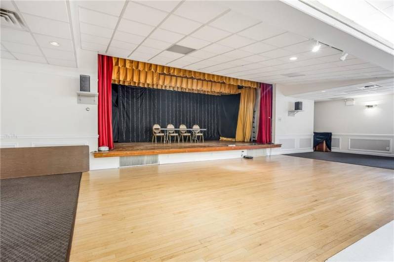 Stage, dance floor