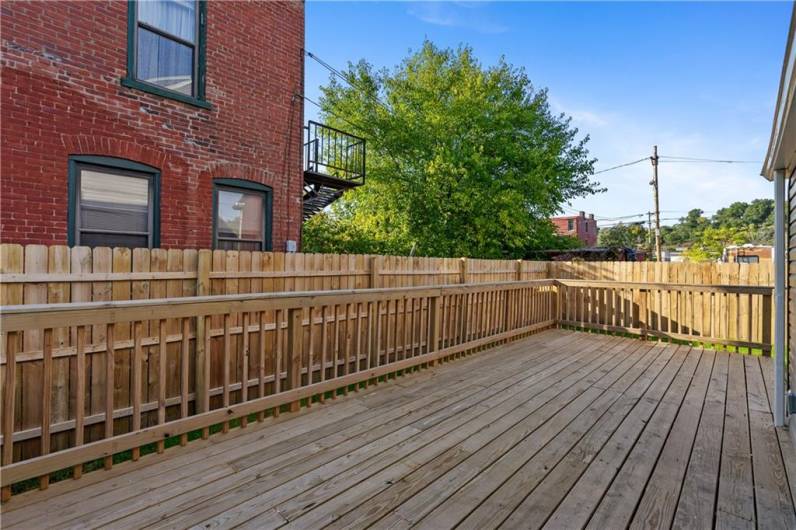 Large patio great for enjoying the outdoors, entertaining for relaxing after a long day.