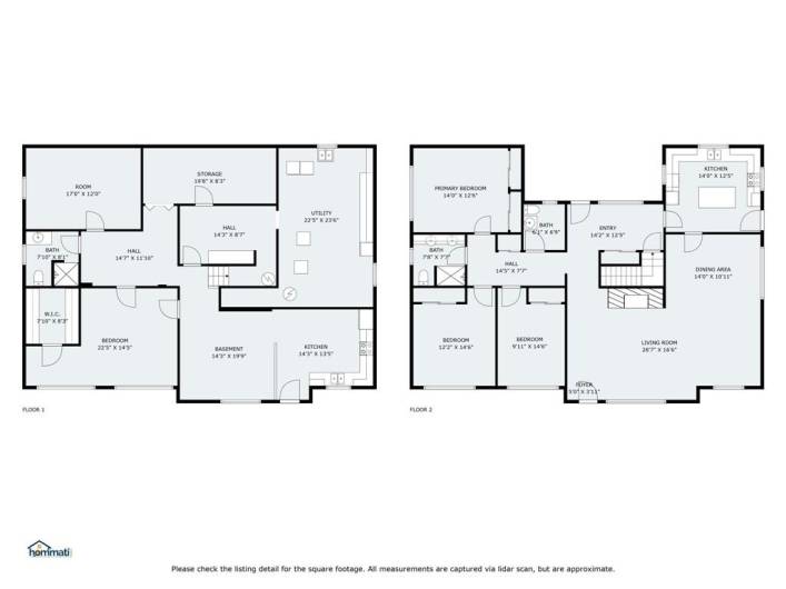 Floor Plan for both Levels of Home!Spacious & Flowing