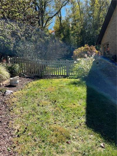 Large fenced in area on the side of the house