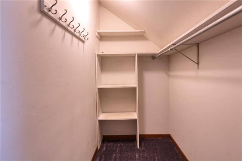 In addition to the primary bedroom, two other bedrooms have walk-in closets.