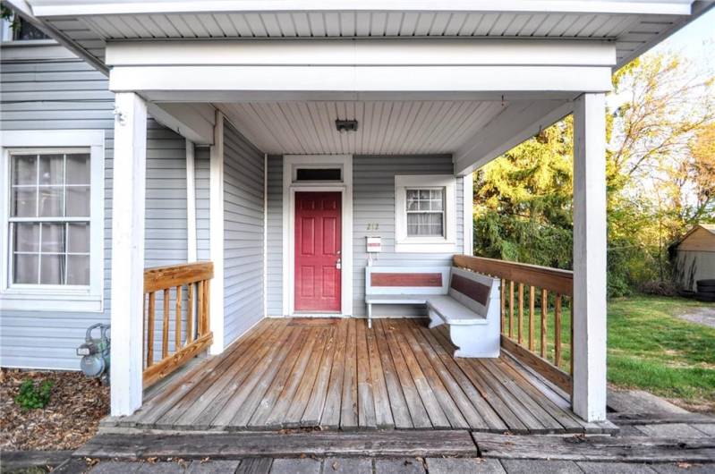 Welcoming front covered porch