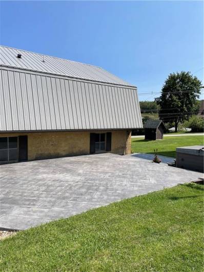 Stamped concrete patio