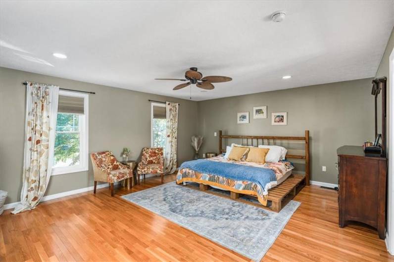 Primary bedroom located off the Living Room on the main floor