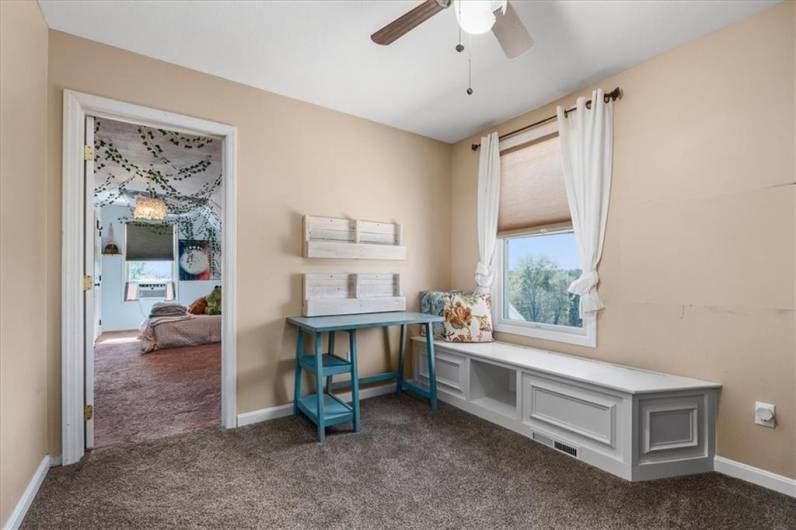 Loft space with window seat