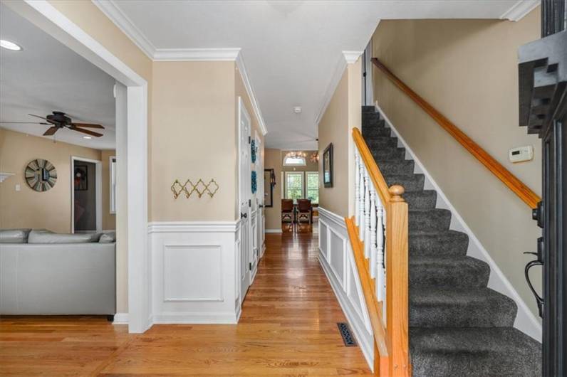 Spacious front entry and hardwood floors throughout main level