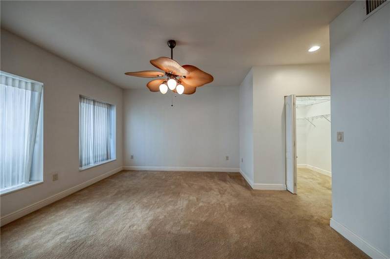 Master Bedroom has light and ceiling fan
