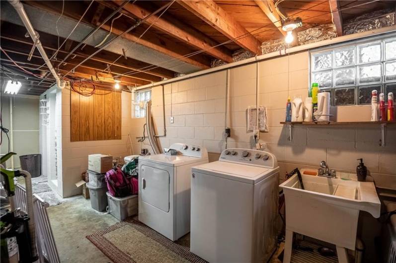 Basement laundry area!