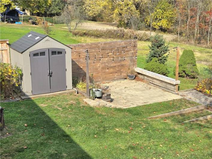 Storage Shed/Patio View