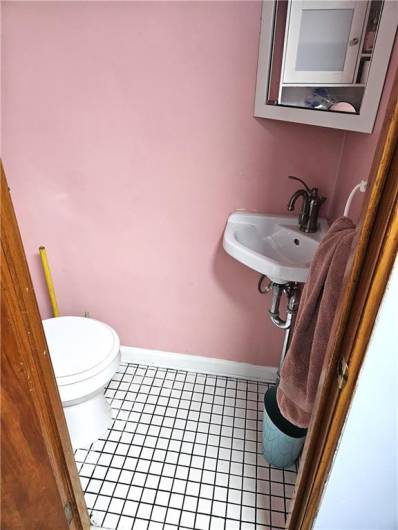 1/2 Bath in Laundry Room